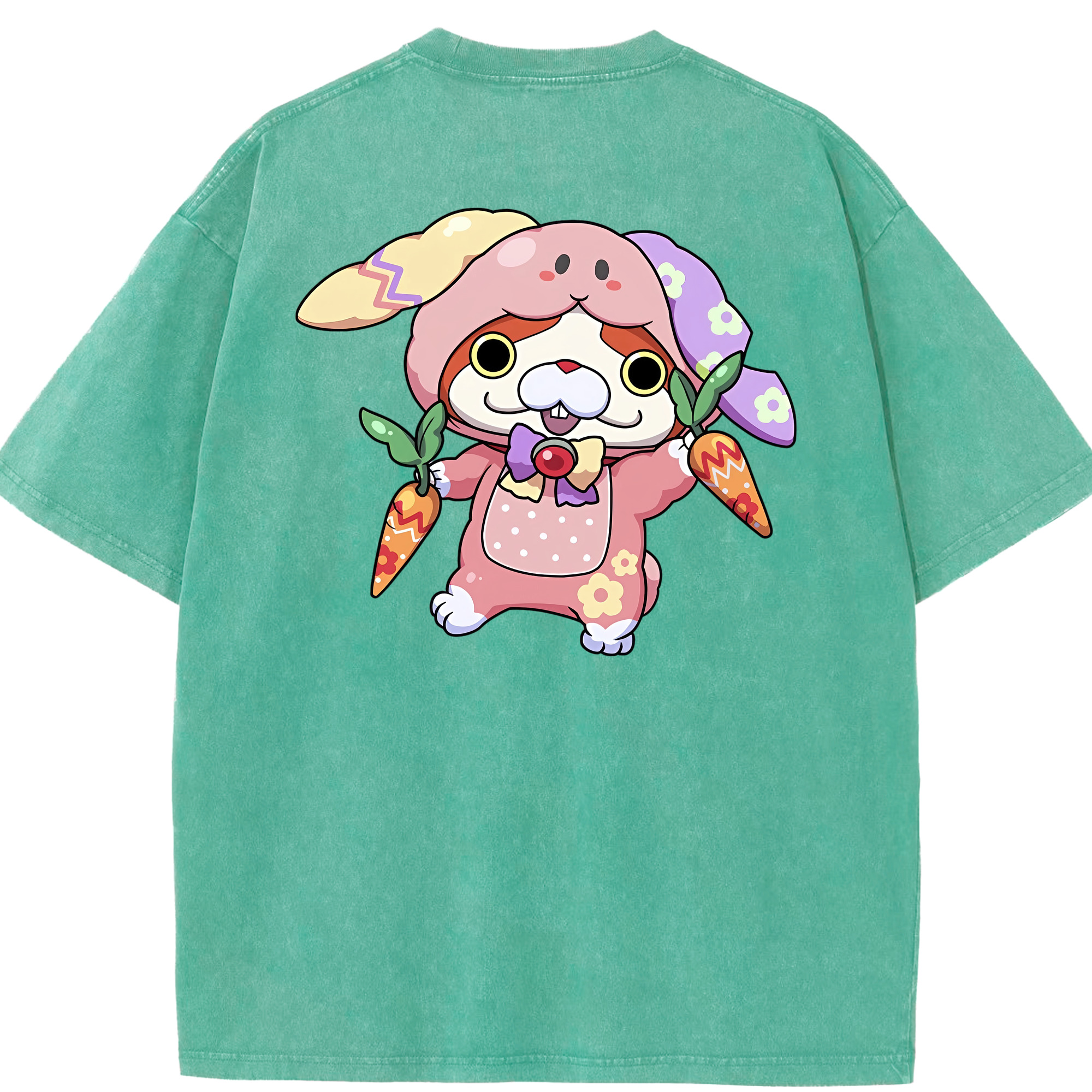 （画像用） 妖怪ウォッチ Yo-kai Watch 綿100% ヴィンテージ風 半袖Tシャツ（背面プリント）